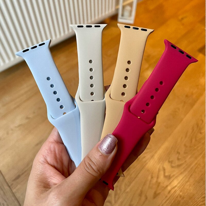 Stretchable Liquid Silicone Solo Loop Band For Apple Watch