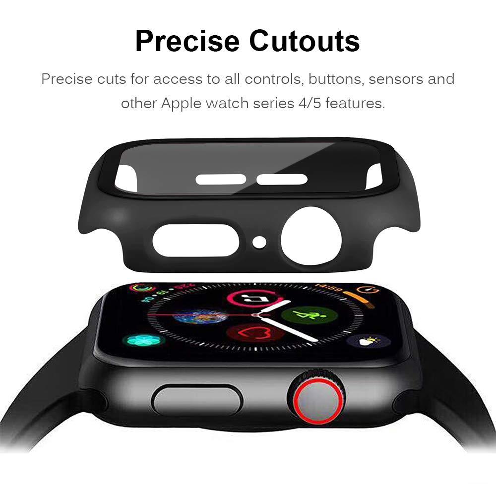 360 Full Protection Integrated Tempered Glass + Case For Apple Watch